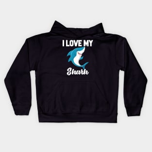 I Love My Shark Kids Hoodie